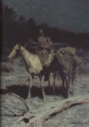 Frederic Remington A Dangerous Country (mk43) USA oil painting artist